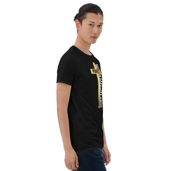 Cross christian t shirts gifts Not perfect just forgiven tee Short-Sleeve Unisex T-Shirt - Image 4