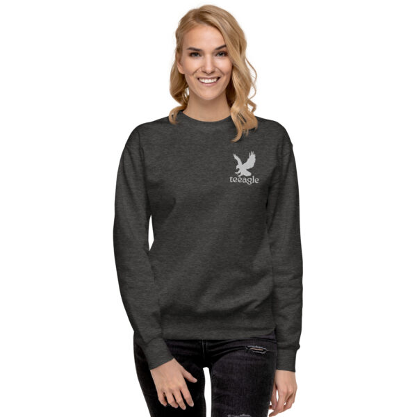 Embroidered Eagle sweatshirt for women men gift Unisex Premium Sweatshirt - Image 9