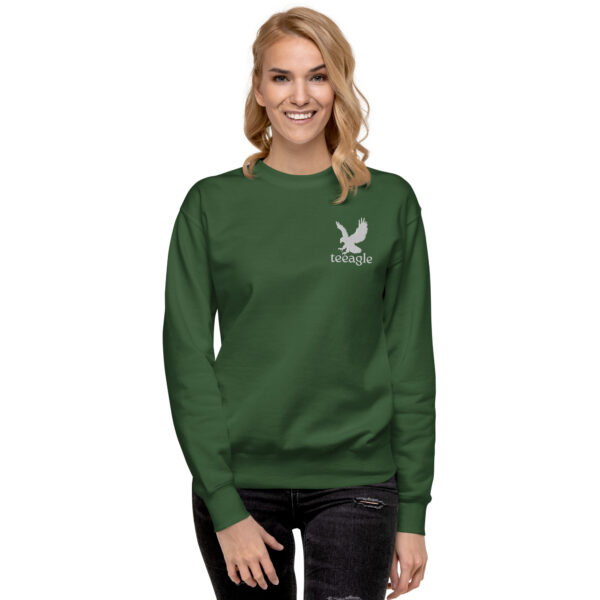 Embroidered Eagle sweatshirt for women men gift Unisex Premium Sweatshirt - Image 10