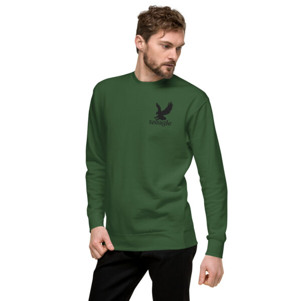 Embroidery Black Eagle sweatshirts for women and men gifts Unisex Premium Sweatshirt - Image 3