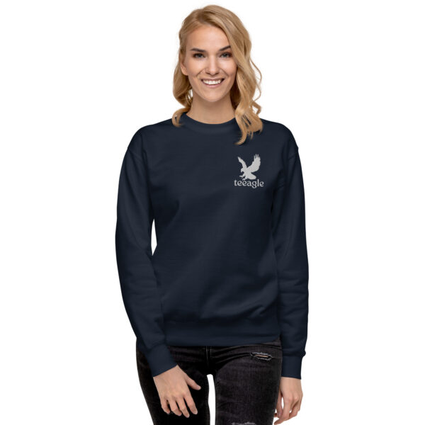 Embroidered Eagle sweatshirt for women men gift Unisex Premium Sweatshirt - Image 8