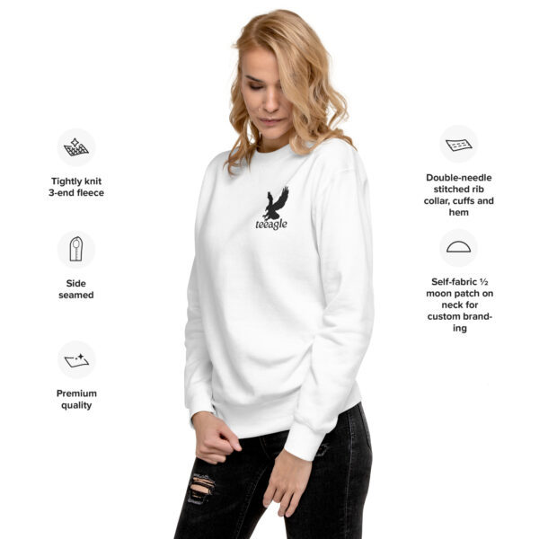 Embroidery Black Eagle sweatshirts for women and men gifts Unisex Premium Sweatshirt - Image 11