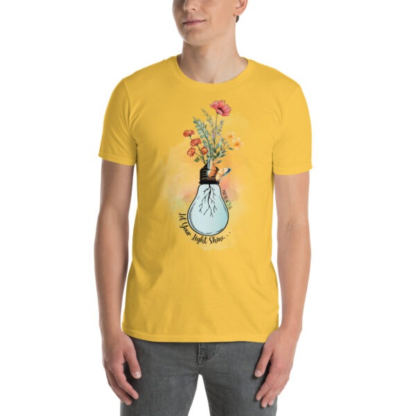 Bible verse t shirts gift Let your light shine tee Short-Sleeve Unisex T-Shirt - Image 4