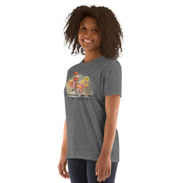 Christian t shirt gift for women men, floral t shirts gift, Short-Sleeve Unisex T-Shirt - Image 4