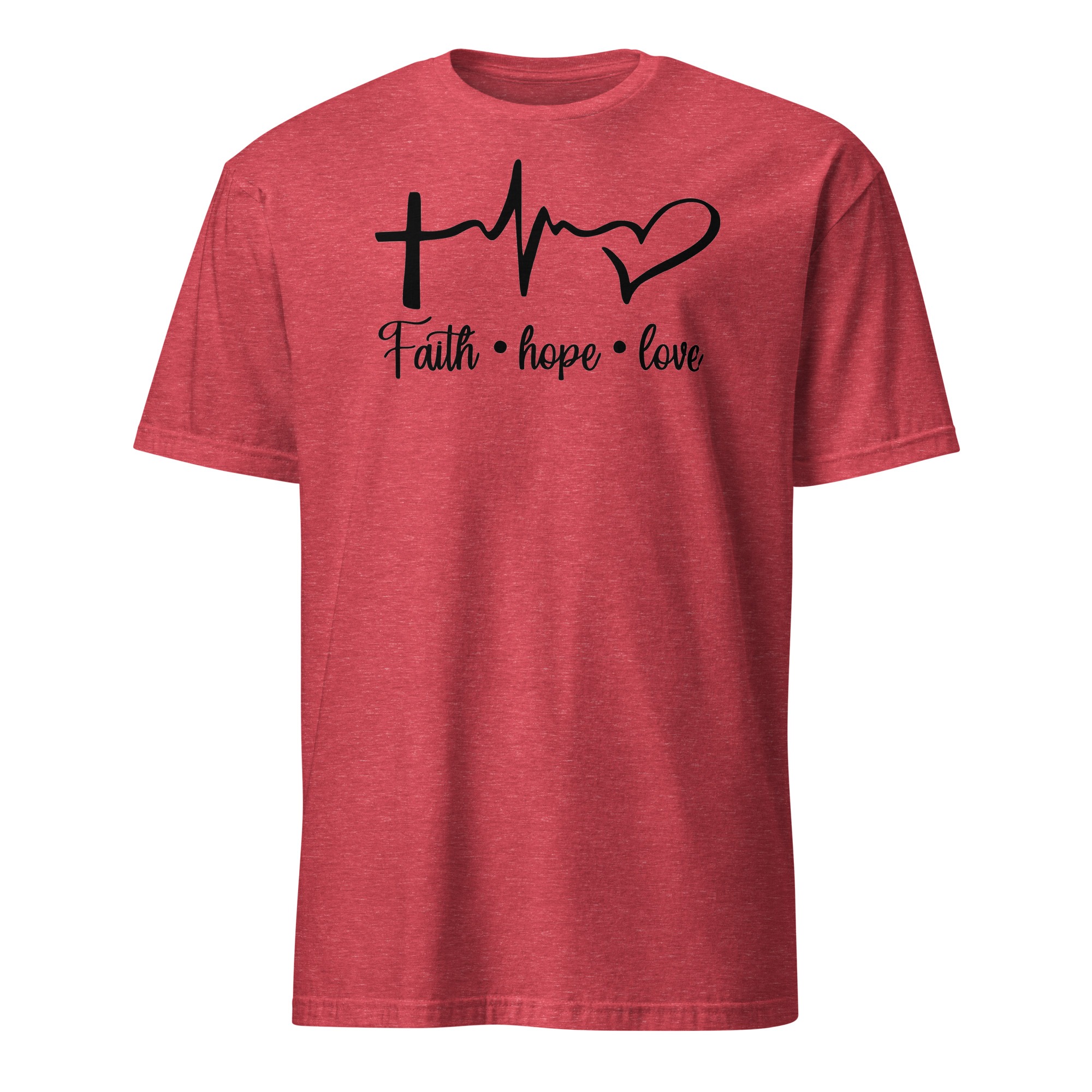 Best Faith t shirt gift for man with this text Faith hope love, Religious t shirt gift for women, Short-Sleeve Unisex T-Shirt