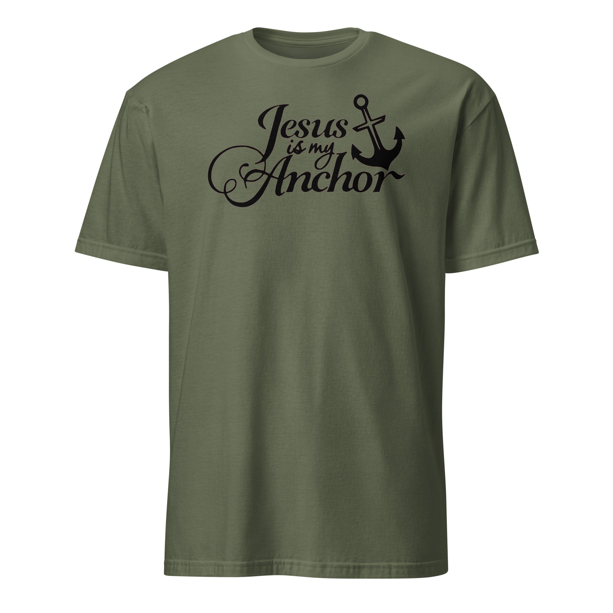 Christian t shirts gift for man with this text Jesus is my Anchor, Short-Sleeve Unisex T-Shirt - Image 6