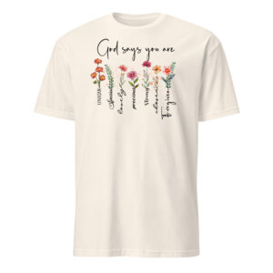 Christian Quotes t shirts gift, floral faith t shirts gift Short-Sleeve Unisex T-Shirt