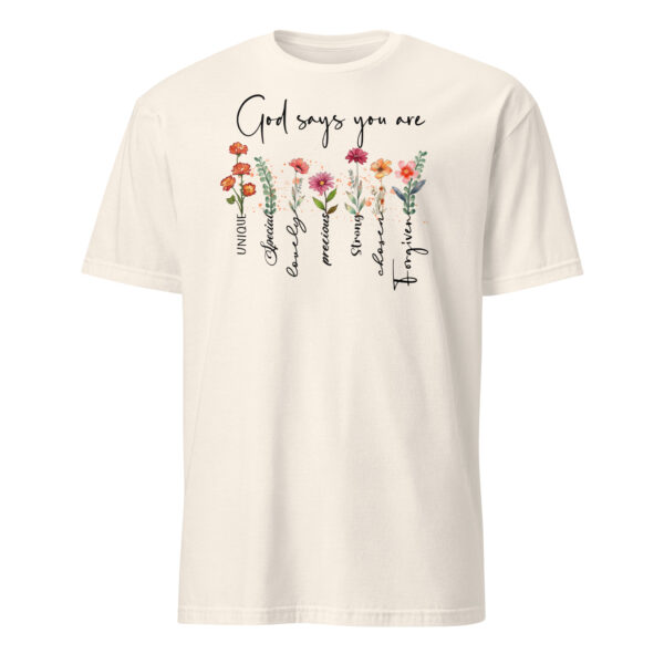 Christian Quotes t shirts gift, floral faith t shirts gift Short-Sleeve Unisex T-Shirt