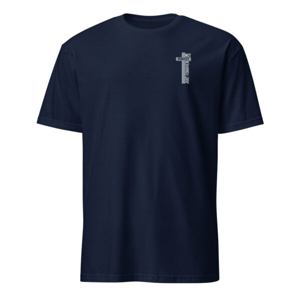 Embroidery cross t shirt for man gift white color text, Short-Sleeve Unisex T-Shirt - Image 5