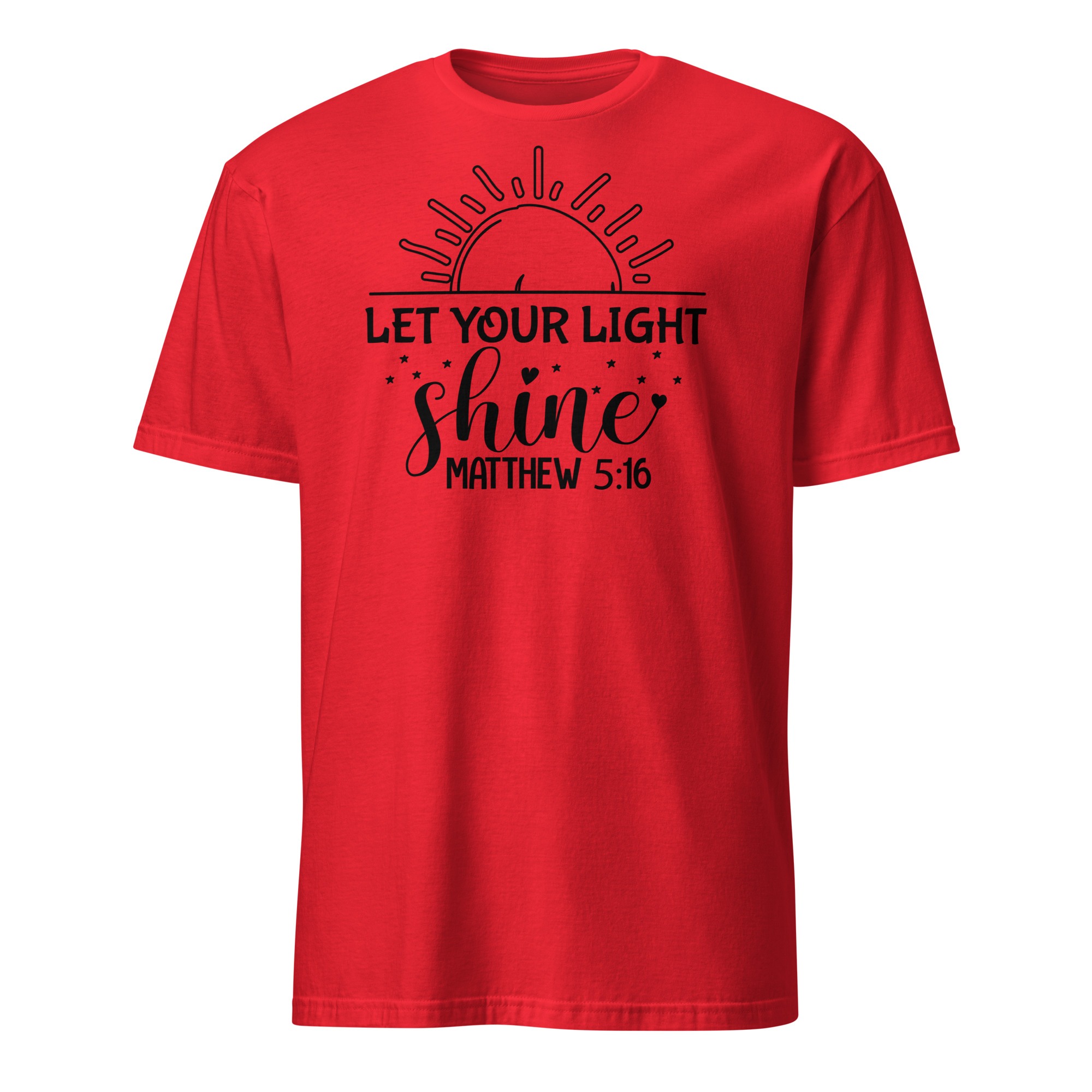 Bible verse t shirt gift for man with this verse text Let your light shine, Short-Sleeve Unisex T-Shirt