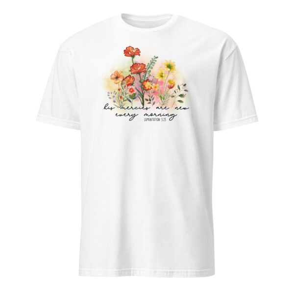 Christian t shirt gift for women men, floral t shirts gift, Short-Sleeve Unisex T-Shirt - Image 7