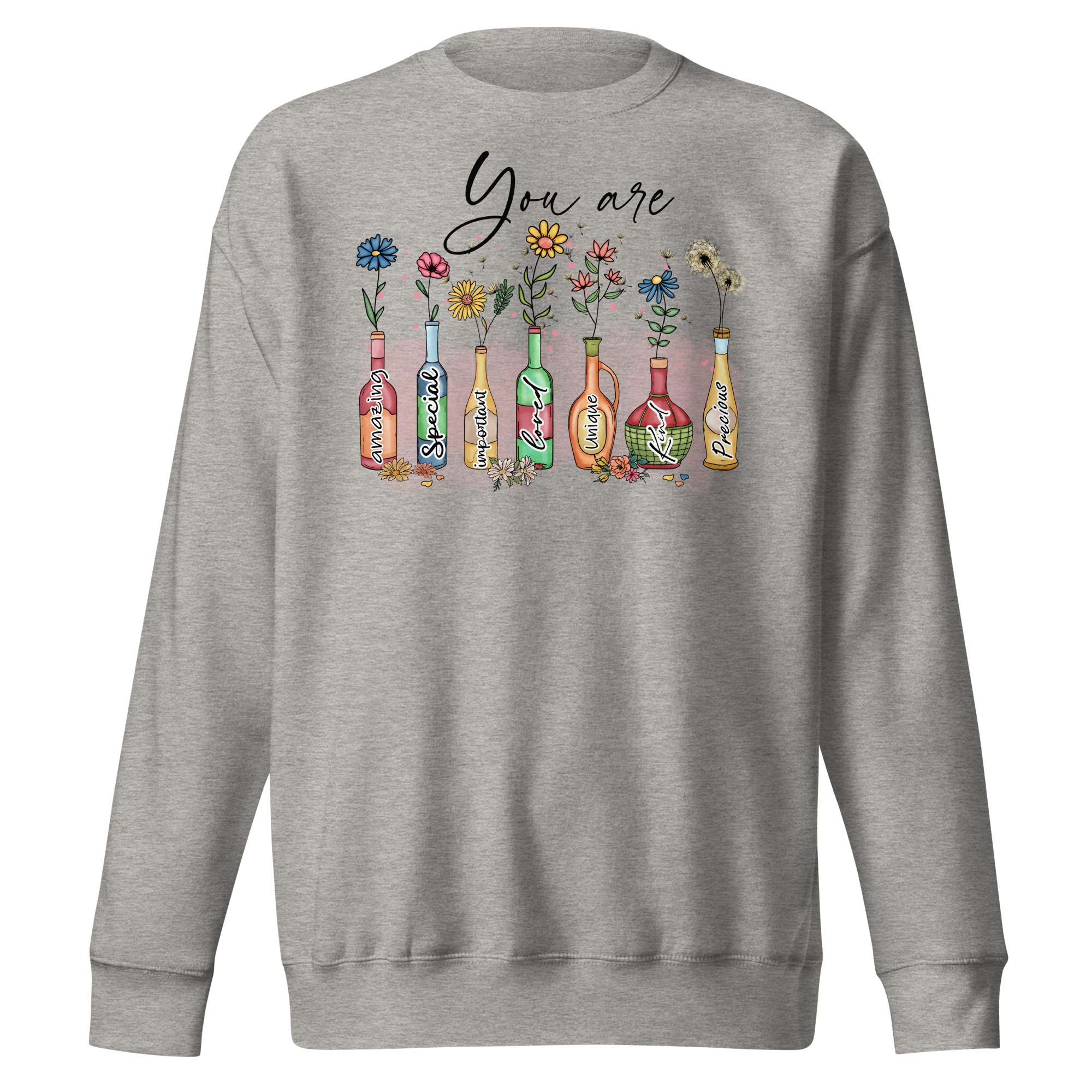 Wildflowers in glass christian sweatshirts for women gift Unisex Premium Sweatshirt - Image 6