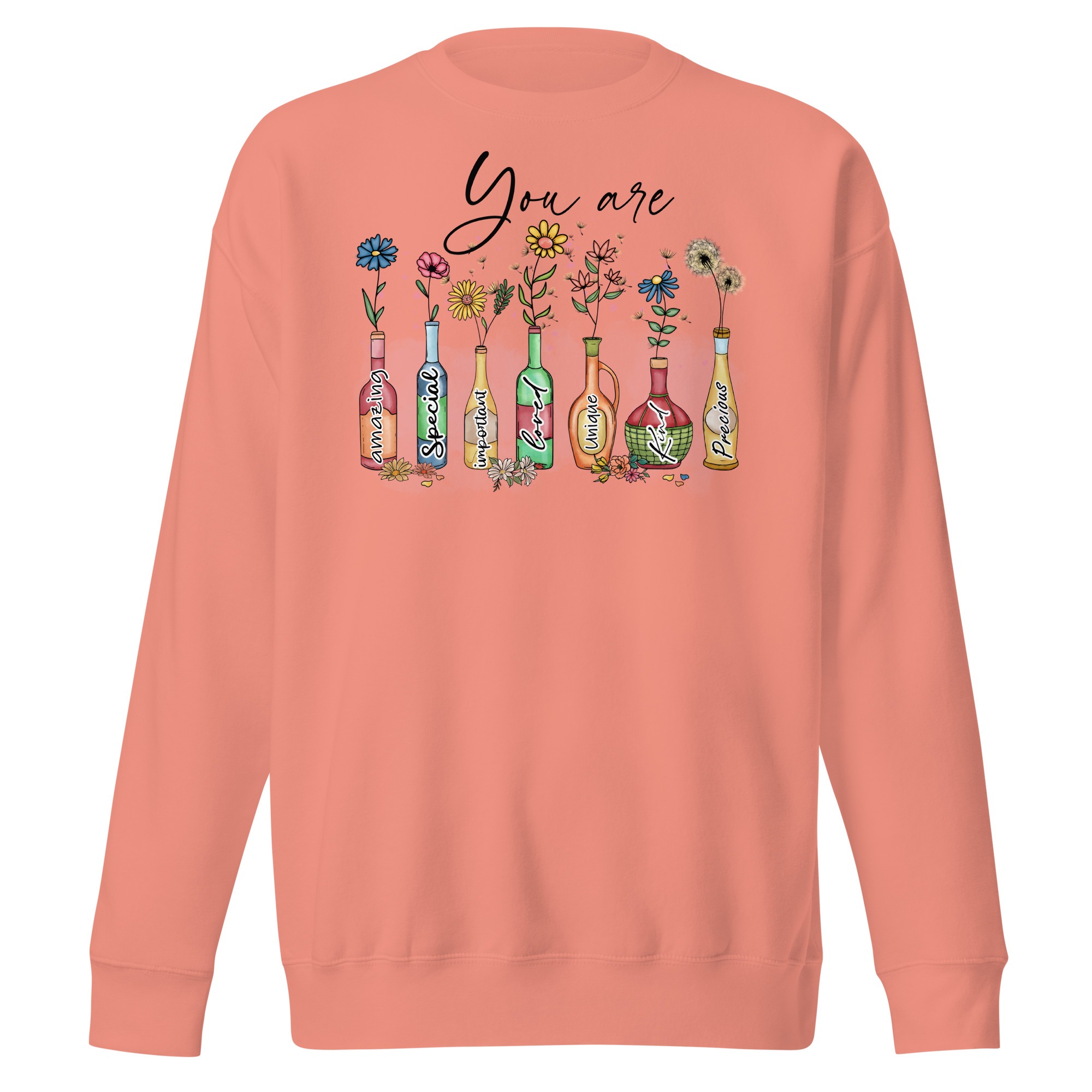 Wildflowers in glass christian sweatshirts for women gift Unisex Premium Sweatshirt - Image 5