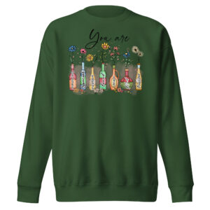 Wildflowers in glass christian sweatshirts for women gift Unisex Premium Sweatshirt